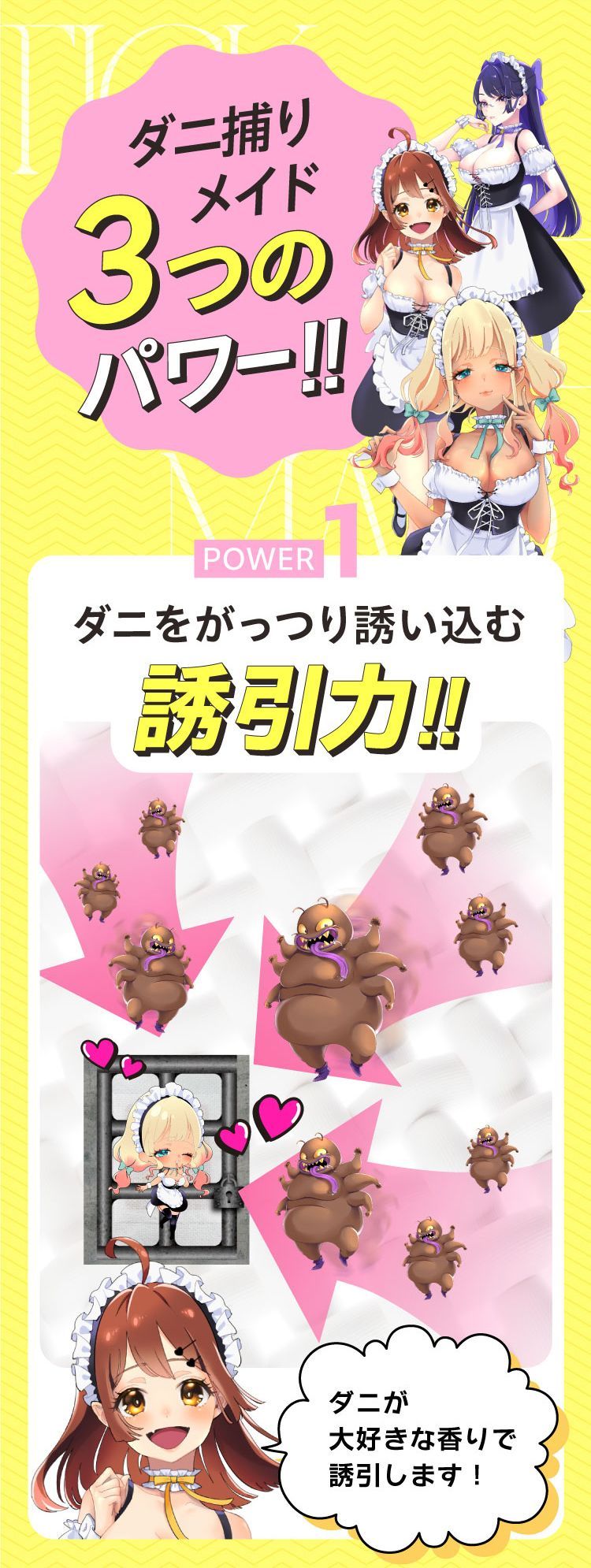 ダニ捕りメイドの3つの秘訣